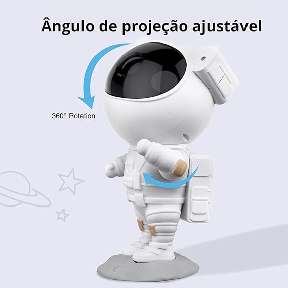 Astronauta Luminária Projetor de Galáxia