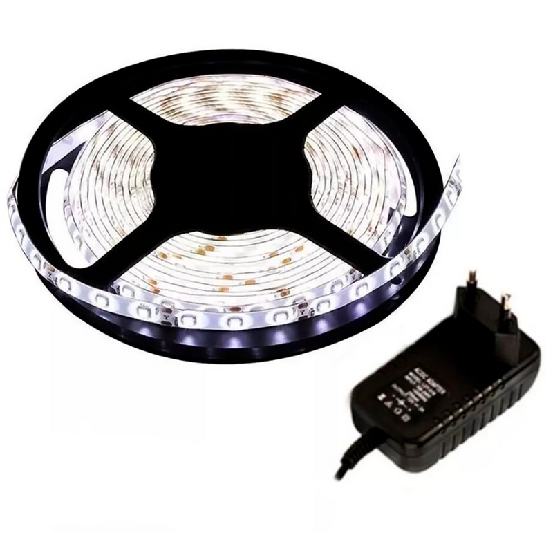 Fita Led 5 Metros + Fonte 12v Bivolt