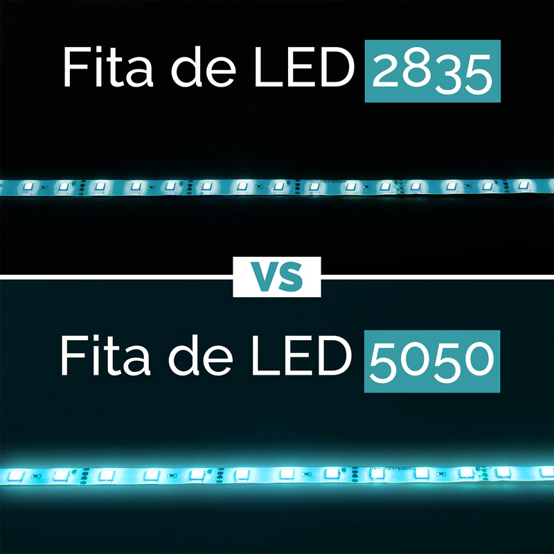 Fita Led 5 Metros + Fonte 12v Bivolt