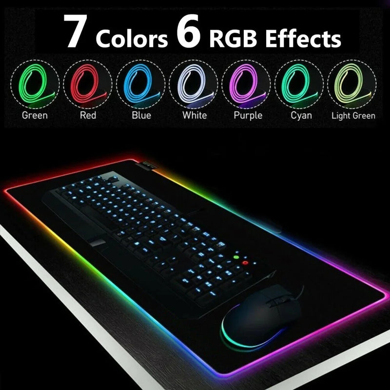 Mouse Pad Gamer Iluminado RGB MP-LED3080 80x30cm