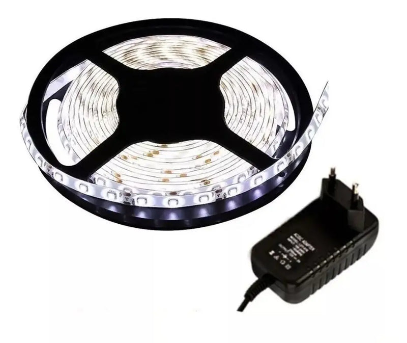 Fita Led 5 Metros + Fonte 12v Bivolt