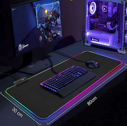 Mouse Pad Gamer Iluminado RGB MP-LED3080 80x30cm